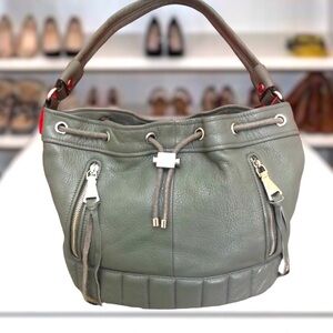 Aimee Kestenberg Pebbled Leather Gray Handbag